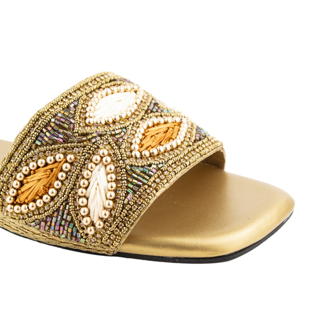 Regal Bronze Flat Slippers