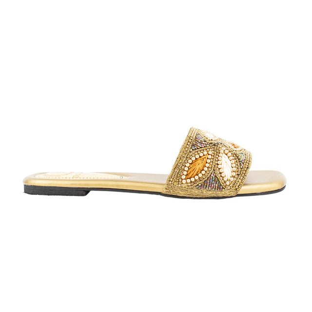 Regal Bronze Flat Slippers