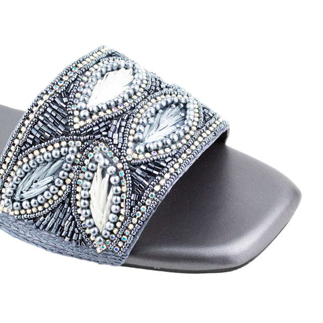 Iconic Grey Flat Slippers