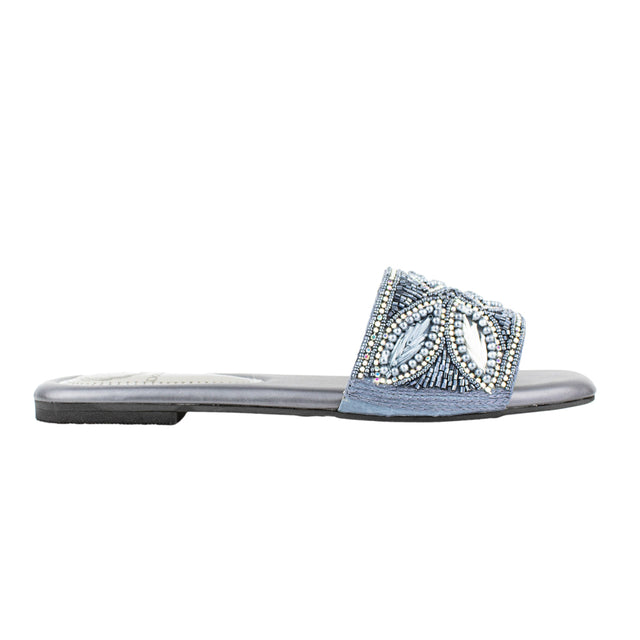 Iconic Grey Flat Slippers