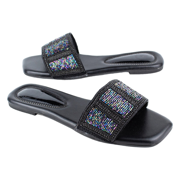 Sophisticated Black Flat Slippers