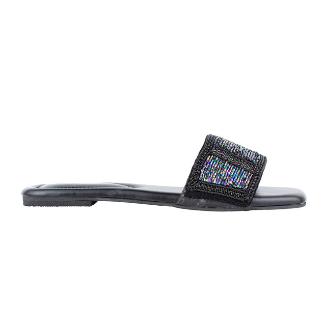 Sophisticated Black Flat Slippers