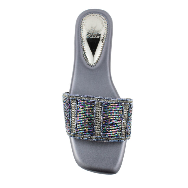 Elegant Grey Flat Slippers