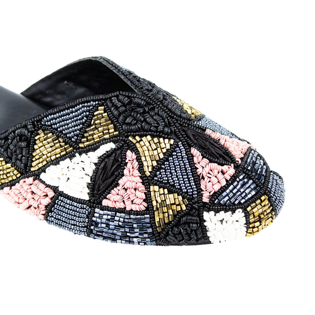Iconic-fit Black Flat Slippers