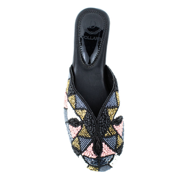 Iconic-fit Black Flat Slippers