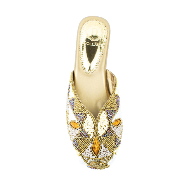Enchanting Bronze Flat Slippers