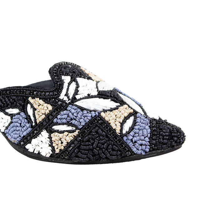 Feminine-chic Black Block Heel Sandals