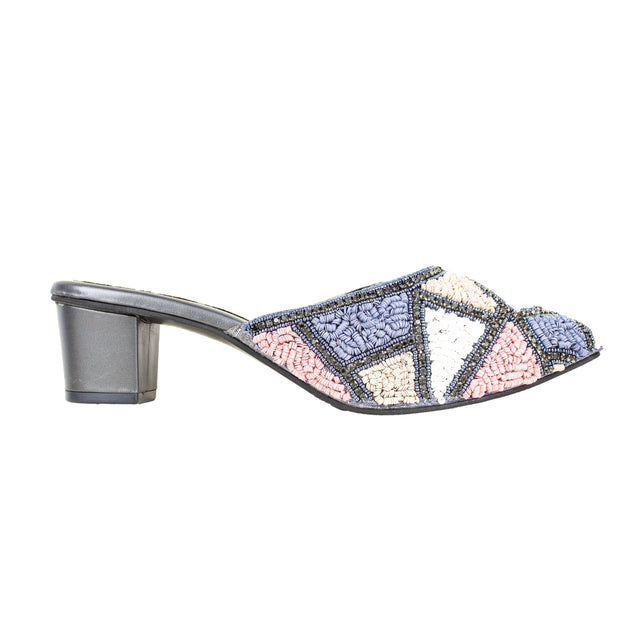 Weekend-ready Grey Block Heel Sandals