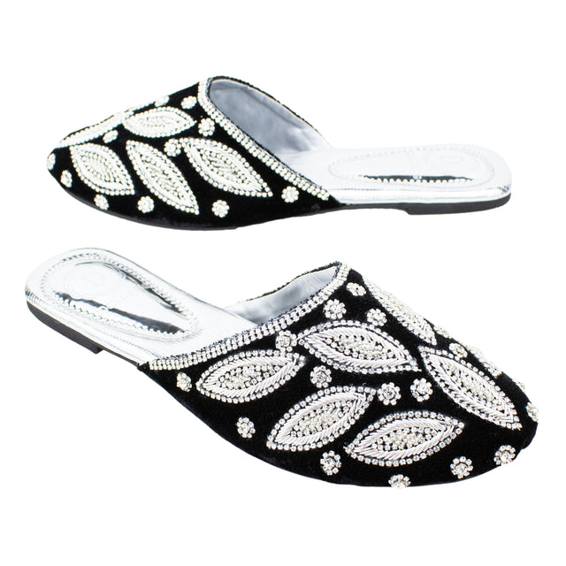 Minimalist Silver Flat Slippers
