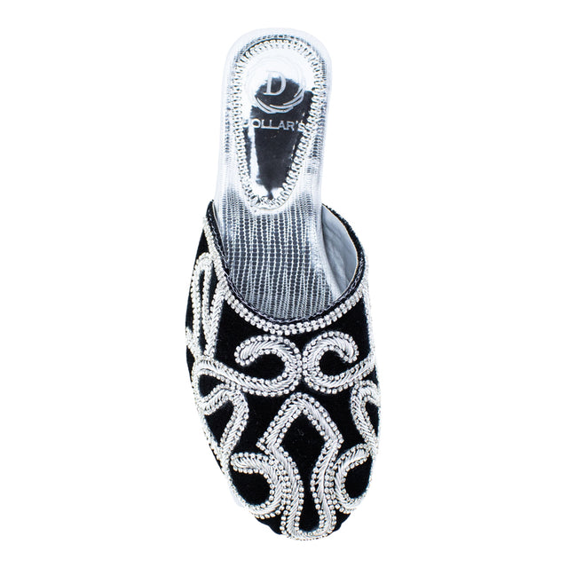 Opulent Silver Flat Slippers