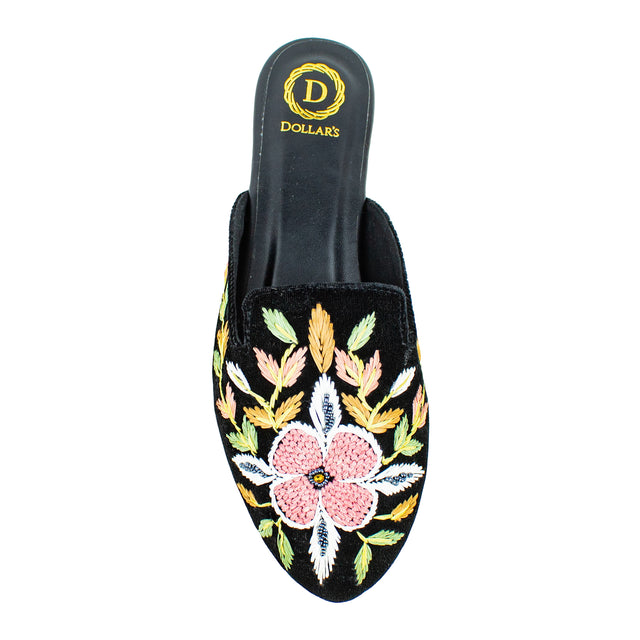 Elevated Black Flat Slippers