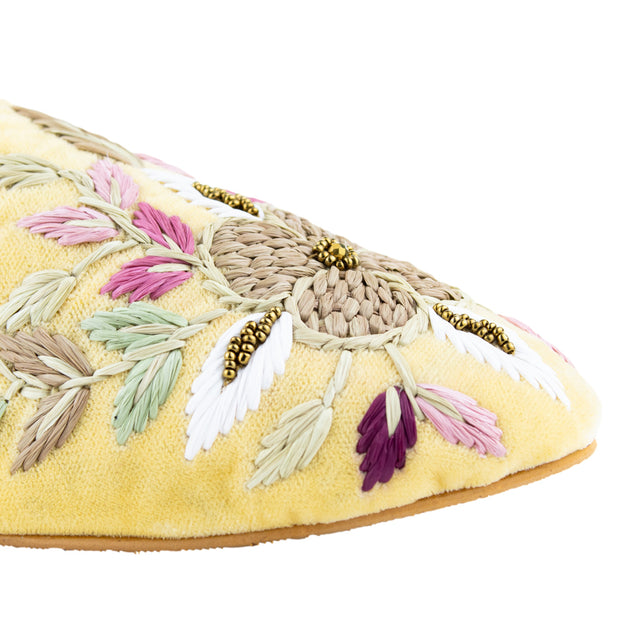 Chic Yellow Flat Slippers