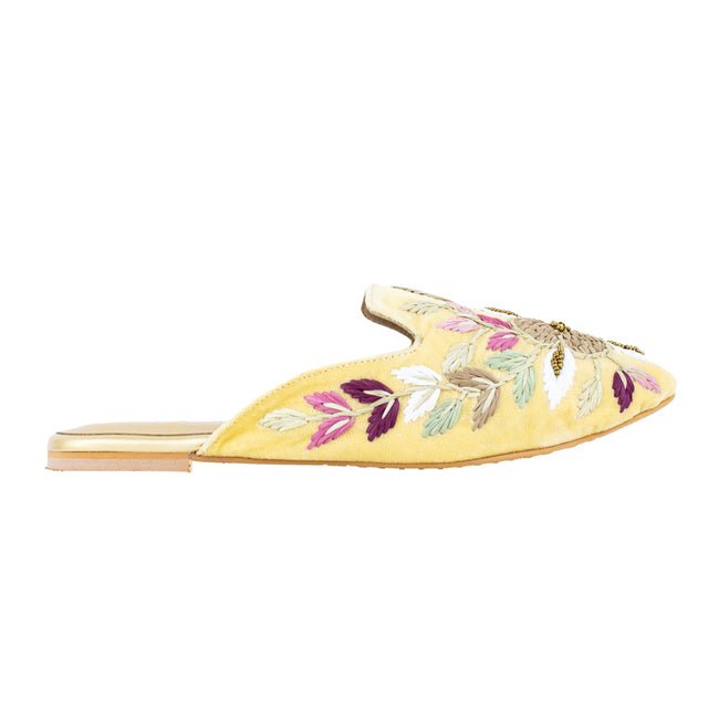 Chic Yellow Flat Slippers