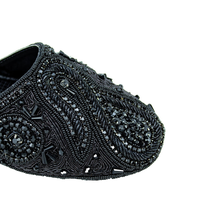 Enchanting Black Flat Slippers