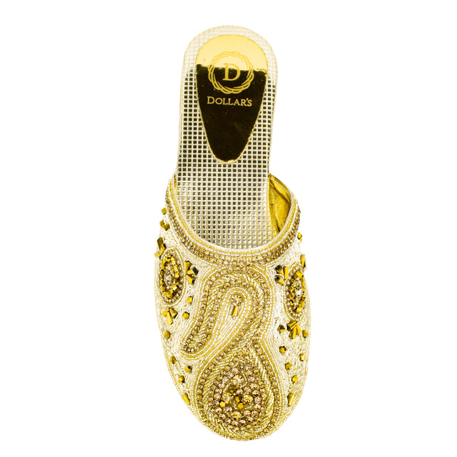 Regal Gold Flat Slippers