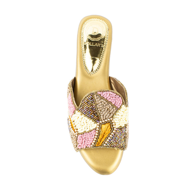 Refined Bronze Flat Slippers