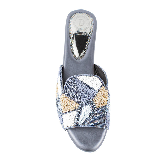Statement Grey Flat Slippers
