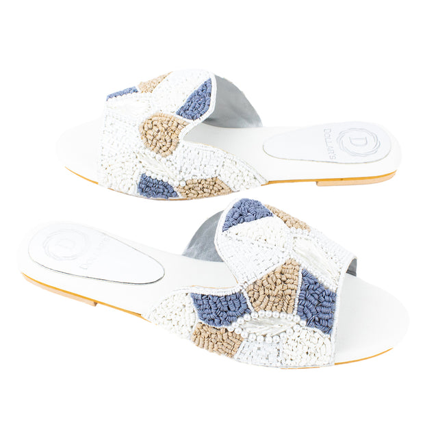 Timeless White Flat Slippers