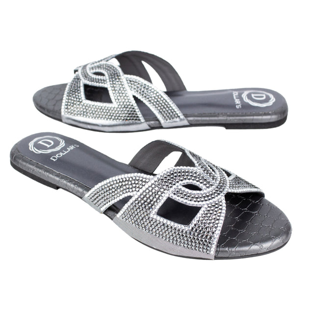 Sophisticated-casual Grey Flat Slippers