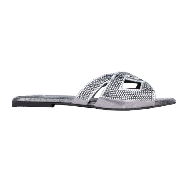 Sophisticated-casual Grey Flat Slippers