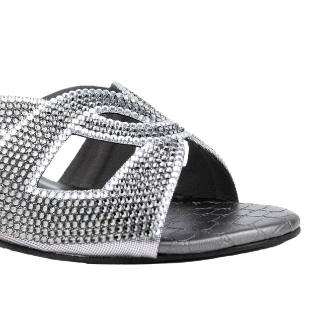 Luxurious Grey Pencil Heel Sandals