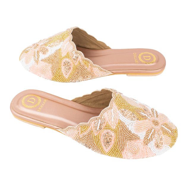 Elevated Rose Flat Slippers
