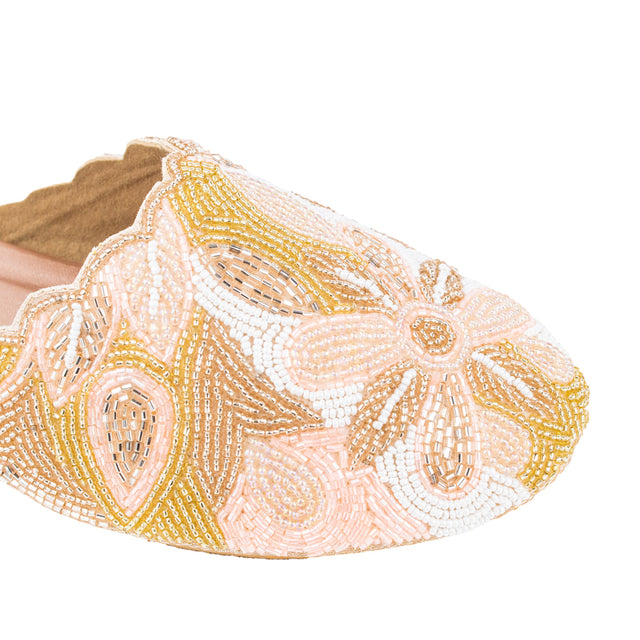 Elevated Rose Flat Slippers