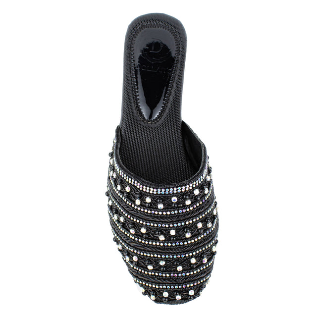 Enchanting Black Flat Slippers