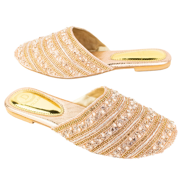 Luxe Rose Flat Slippers