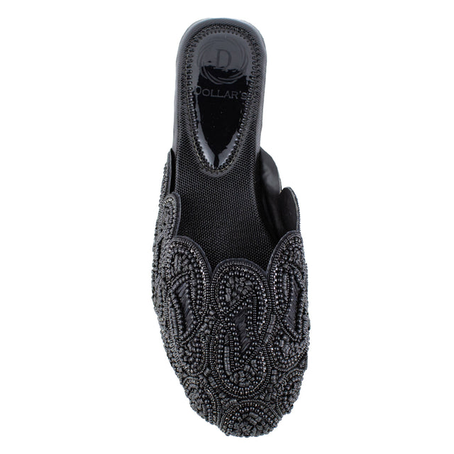 Vibrant Black Flat Slippers