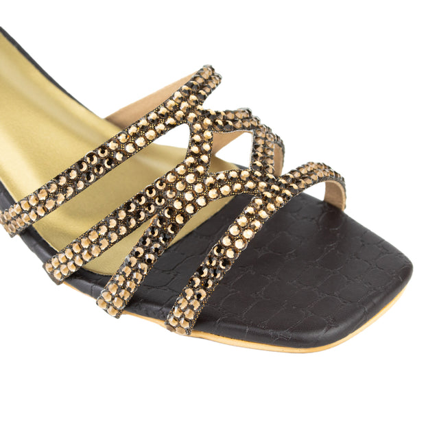 Hessa Stylish Brown Block Heel Sandals