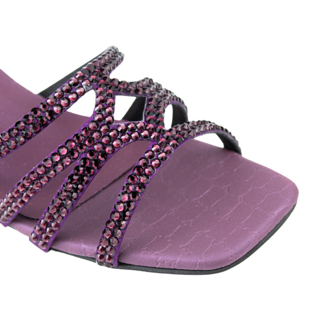 Hessa Stylish Purple Block Heel Sandals