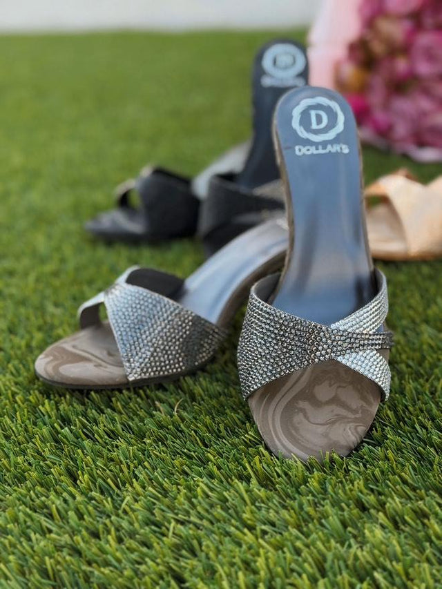 Hannah Regal Grey Pencil Heel Sandals