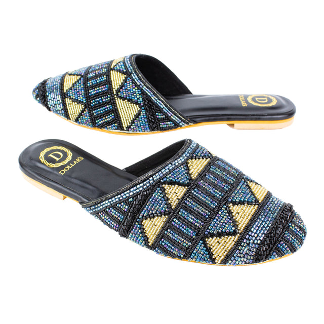 Chic-casual Black Flat Slippers