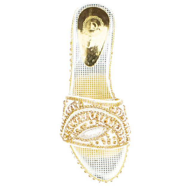 Handcrafted Cream Wedge Sandals