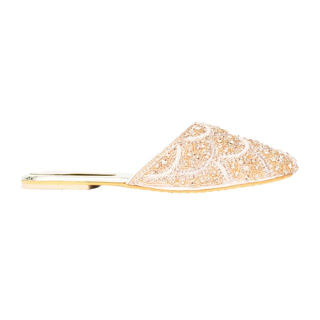 Handcrafted Rose Flat Slippers
