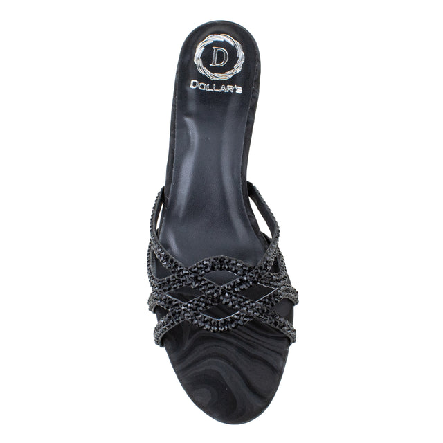 Abeer Luxury Handcrafted Black Heel Sandals