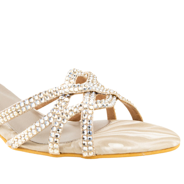 Abeer Luxury Handcrafted Nude Heel Sandals