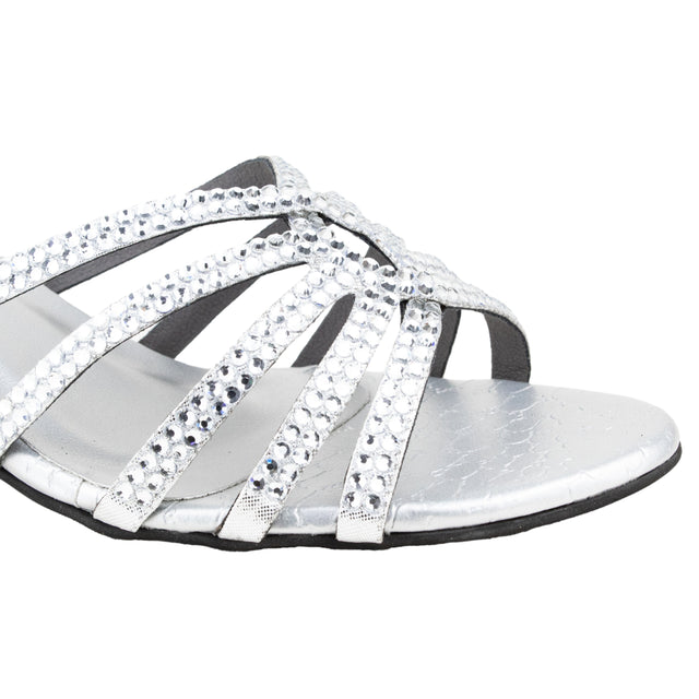 Shamsa Handcrafted Silver Heel Sandals