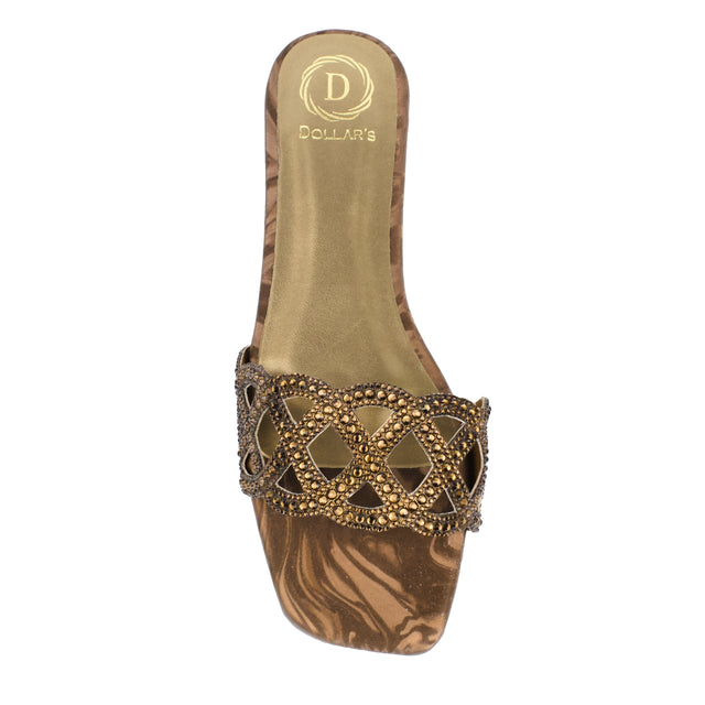 Lama'a Rich Brown Flat Slippers