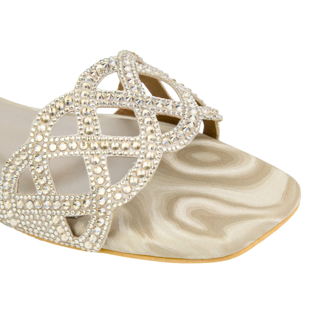 Safa Elevated Semi Formal Nude Flat Slippers
