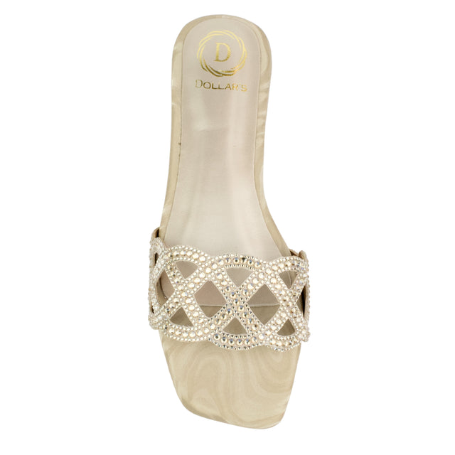 Safa Elevated Semi Formal Nude Flat Slippers