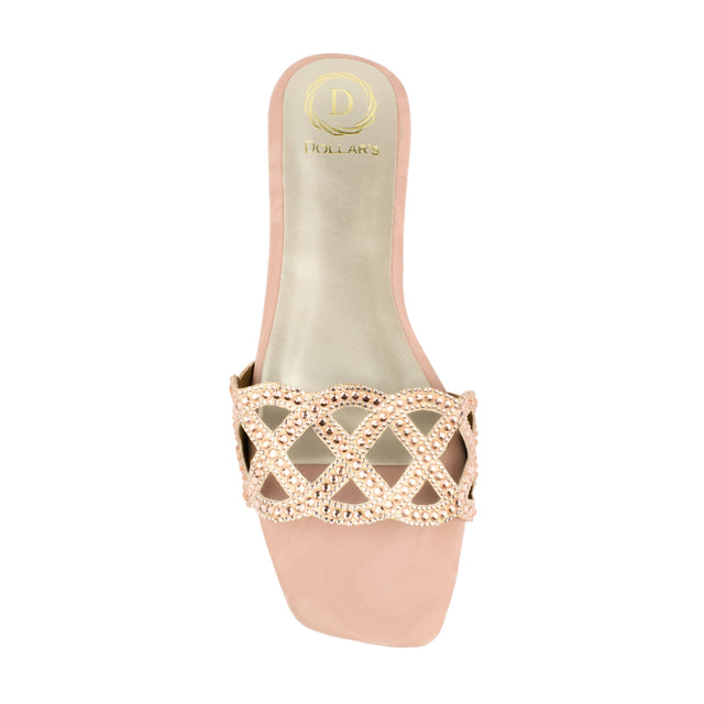 Lama'a Blush Rose Flat Slippers