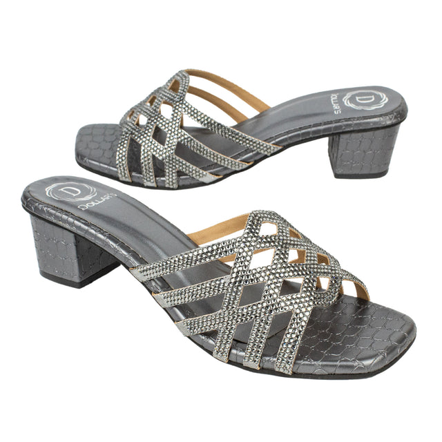 Fiona Versatile Grey Block Heel Sandals