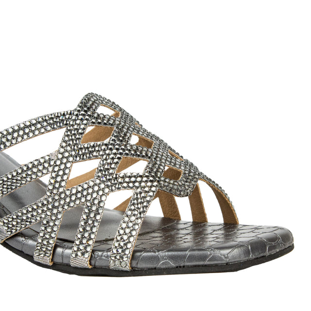 Fiona Versatile Grey Block Heel Sandals