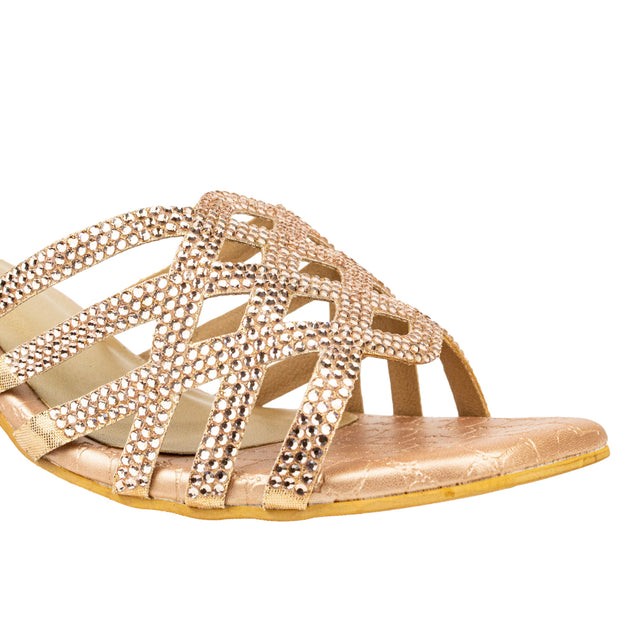 Fiona Bold Rose Block Heel Sandals