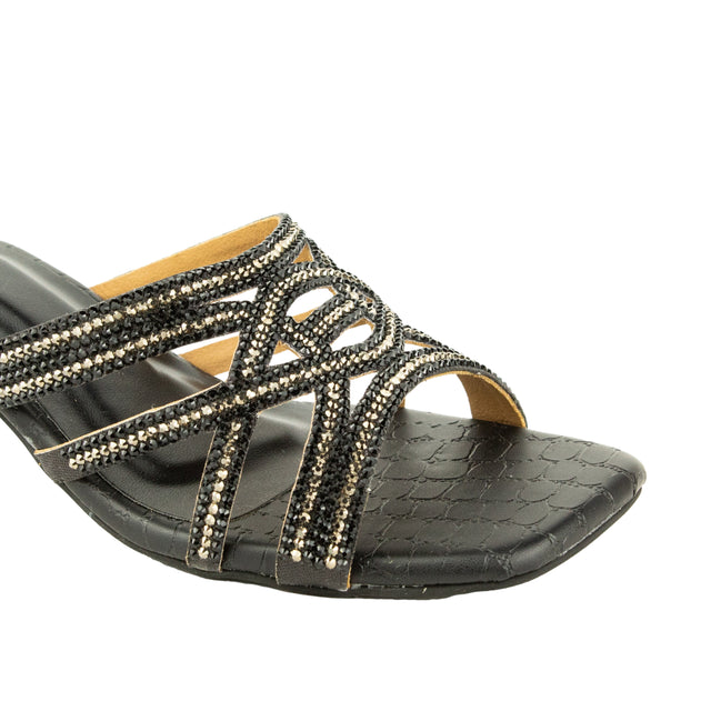 Minimalist Black Block Heel Sandals