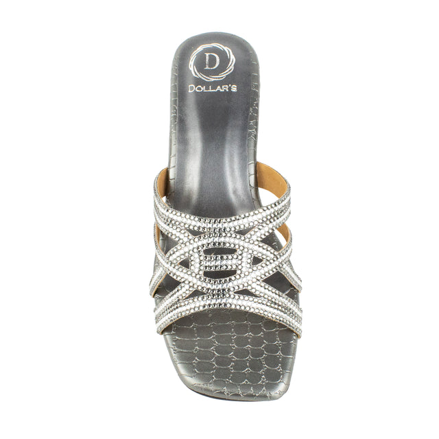 Handcrafted Grey Block Heel Sandals