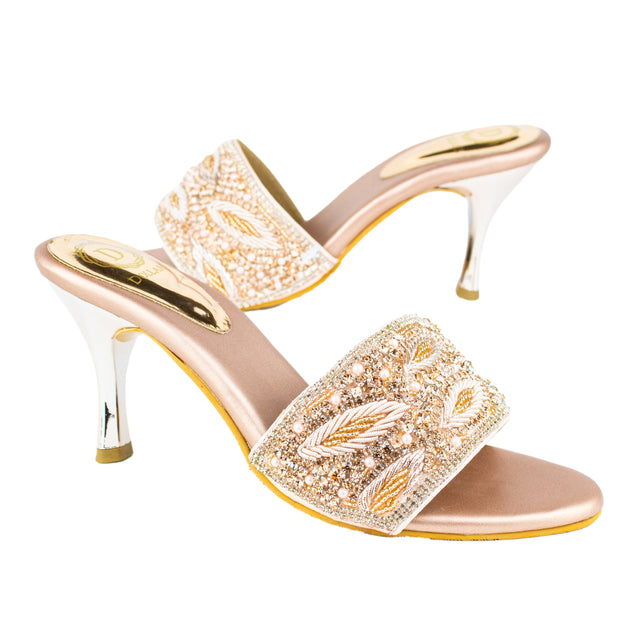 Trendy Rose Pencil Heel Sandals