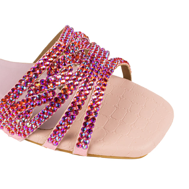 Salwa Stylish Pink Flat Slippers